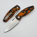 TRM Neutron 2 Tangerine Tiger G10 Contoured Lizard Skin Handles & MagnaCut