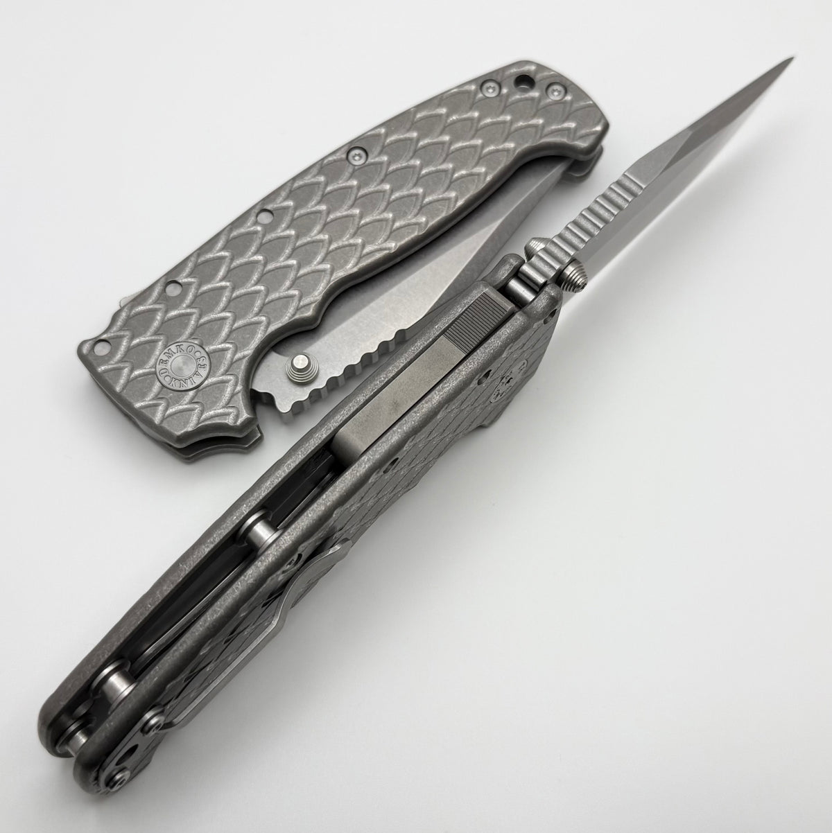 Demko Knives MG AD20 XXX w/ Dragon Scale Titanium Handles & 4