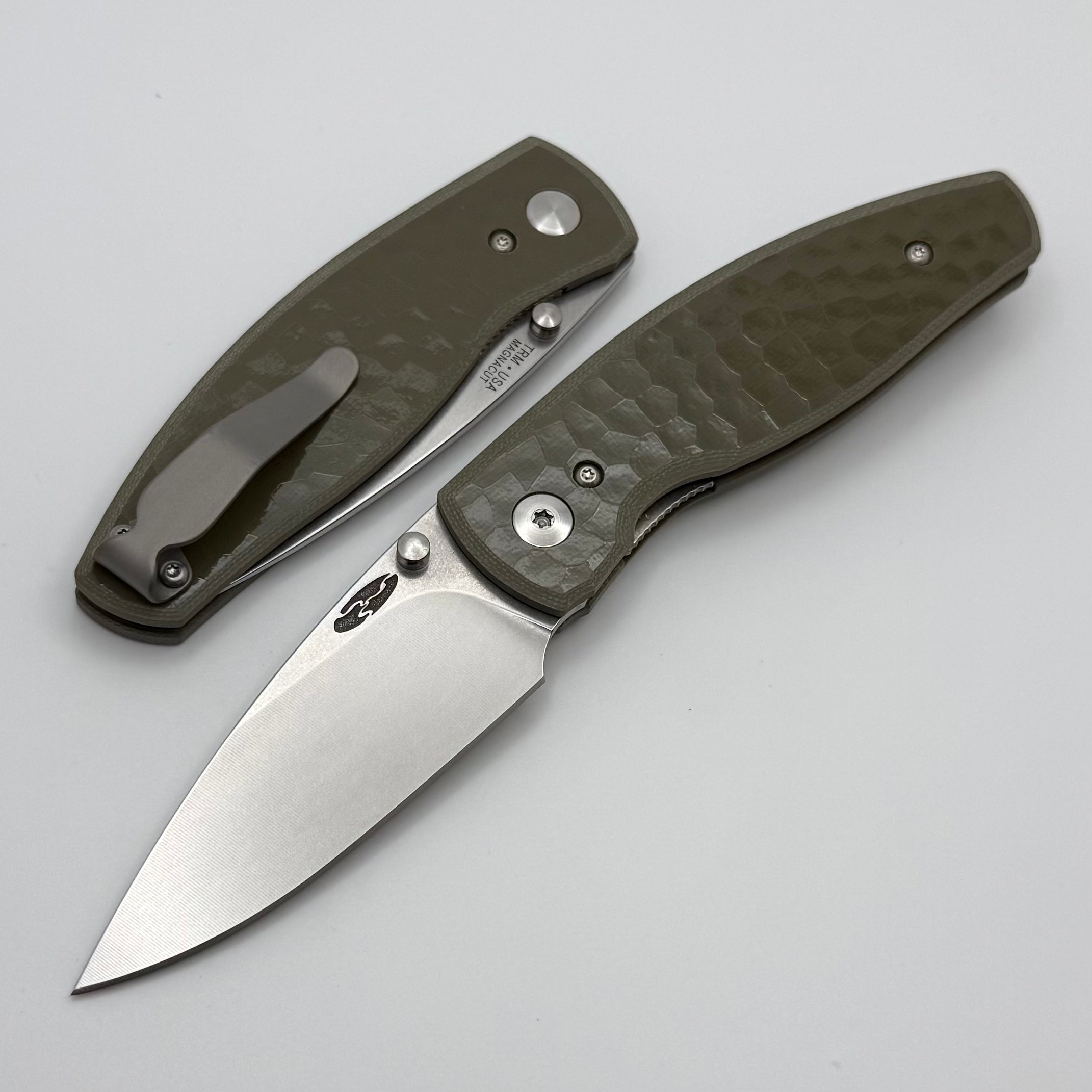 Turtle Blade TRM Neutron 2 OD Green Turtle Sheel G10 Handles & MagnaCut