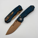Remette RT-Rhino Blue G-10 Handle w/ 14C28N Titanium Coated Blade RNGC7