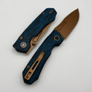 Remette RT-Rhino Blue G-10 Handle w/ 14C28N Titanium Coated Blade RNGC7