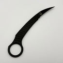 Pre-Owned Microtech & Bastinelli Collaboration Feather Distressed Black Full Serrated 215-3DBKS-FLAG