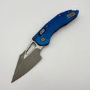 Pre-Owned Microtech Knives Manual M-Stitch RAM LOK Blue Frag Aluminum Handles & Apocalyptic M390MK 169MRL-10APFRBL