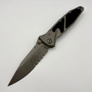 Pre-Owned Microtech Socom Elite Manual Single Edge Partial Serrated Apocalyptic Natural Clear 160-11APNC