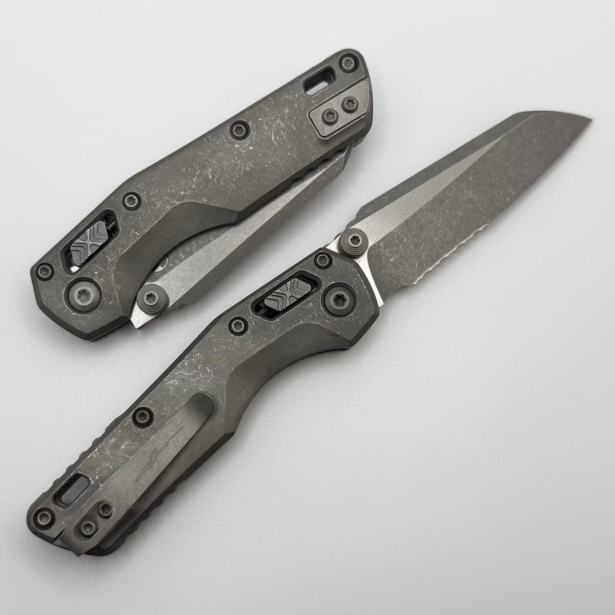 Microtech Marfione Select MSI RAM LOK Mini Slab Side Titanium Handles
