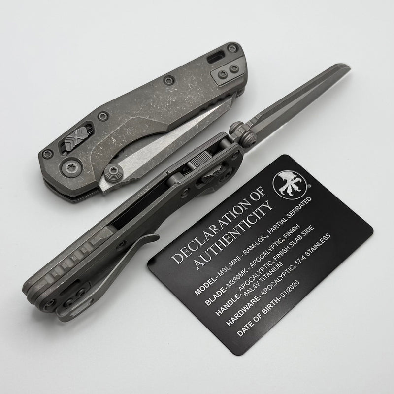 Microtech Marfione Select MSI RAM LOK Mini Slab Side Titanium Handles