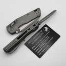 Microtech Marfione Select MSI RAM LOK Mini Fluted Titanium Handles w/ Double Vapor Accents & Apocalyptic Part Serrated M390MK 210M-11APFLMS1