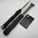 Microtech Marfione Select Halo VII Black Handle w/ Stonewash Part-Serrated Clip Point M390MK 1350-11MS1