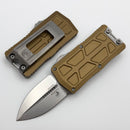 Microtech Exocet II w/ Tan Aluminum Handle & Stonewashed M390MK D/E 1157-10TA