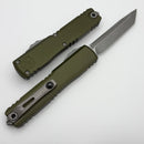 Microtech Ultratech ZBP Tanto Apocalyptic M390MK w/ OD Green Handle 1123-10APOD