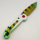 Microtech Knives LUDT Gen III Smooth Handle Ghost Busters Caution Tape Tanto NCB Exclusive Signature Series 1136S-1GBS-XGB (Consignment)