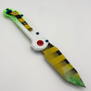 Microtech Knives LUDT Gen III Smooth Handle Ghost Busters Caution Tape Tanto NCB Exclusive Signature Series 1136S-1GBS-XGB (Consignment)