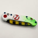Microtech Knives LUDT Gen III Smooth Handle Ghost Busters Caution Tape Tanto NCB Exclusive Signature Series 1136S-1GBS-XGB (Consignment)