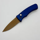 Pro-Tech Duke Dark Navy Blue Handle w/ Tan PVD MagnaCut DUKE2103-LTD Heritage