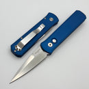 Pro-Tech Godson Dark Blue Handle w/ Satin 154-CM Blade 721-Satin Blue