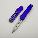 Microtech UTX-70 Gen IV w/ Purple Handle & D/E Stonewash M390MK 11474-10PU