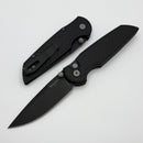 Pro-Tech TR-3 Integrity Manual Black Aluminum Relic Handles w/ DLC MagnaCut INT1106