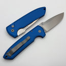 Pro-Tech Les George Rockeye Blue Handle & Stonewash MagnaCut LG3101-Blue