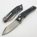 Hawk Designs Talon Artic Camo Overlay Brightwashed Titanium Handles & Brightwashed M390