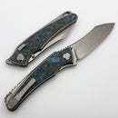 Hawk Designs Talon Artic Camo Overlay Brightwashed Titanium Handles & Brightwashed M390
