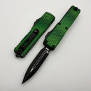 Microtech UTX-85 Gen IV Green X-51 Handle w/ D/E M390MK Signature Series 12324-1GRX51S