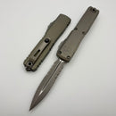 Microtech Ultratech Gen IV D/E Apocalyptic Part-Serrated w/ Natural Clear Handle 11224-11APNC