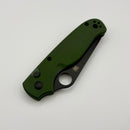 Spyderco Knives ButtonUp OD Green G-10 Handles and 8CR13MOV Black Blade C275GPGRBK