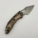 Pre-Owned Marfione Select Manual M-Stitch RAM LOK Slab Side Flamed Titanium Handles w/ Bronze Accents & Stonewash M390MK 169MRL-10MS7
