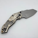 Sniper Bladeworks DMF w/ Floral Engraved OD Green G-10 Handles & Stonewash S35VN