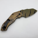 Sniper Bladeworks DMF w/ OD Green G-10/Bronze Ti Handles & Tiger Stripe Camo S35VN