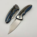 We Knife VARG Blue Titanium w/ Aluminum Foil Carbon Fiber & Hand-Rubbed Magnacut WE25074-4