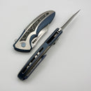 We Knife VARG Blue Titanium w/ Aluminum Foil Carbon Fiber & Hand-Rubbed Magnacut WE25074-4