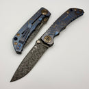 Spartan Blades Harsey Folder Blue Plague Doctor w/ Chad Nichols Damascus