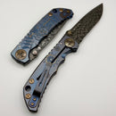 Spartan Blades Harsey Folder Blue Plague Doctor w/ Chad Nichols Damascus