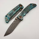 Spartan Blades Harsey Folder Green Plague Doctor w/ Chad Nichols Damascus