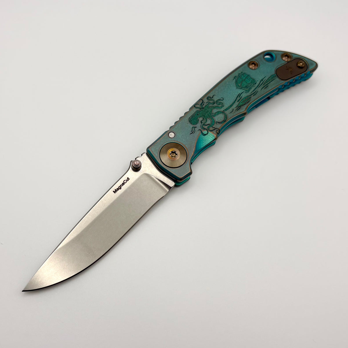 Spartan Blades Harsey Folder 3.25 Special Edition Kraken w/ Stonewashe