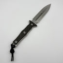 Heretic Knives Mini Nephilim Carbon Fiber Handles & D/E Stonewash MagnaCut Full-Serrated H069-2C-CF