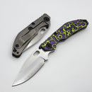 North Mountain Blade BBNM Purple/Green Carbon Fiber & Titanium Handles w/ Bowie SLD-Magic
