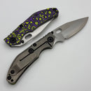 North Mountain Blade BBNM Purple/Green Carbon Fiber & Titanium Handles w/ Bowie SLD-Magic