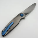 Holt Bladeworks Outlaw w/Burnished Bent Starbust Titanium Handles & Bohler M390, Near Mirror 171