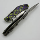 North Mountain Blade BBNM Purple/Green Carbon Fiber & Titanium Handles w/ Tanto SLD-Magic