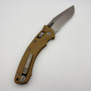 Pre-Owned Microtech Amphibian RAM LOK Tan Fluted G-10 & Stonewash M390MK 137RL-10FLGTTA