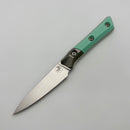 Pre-Owned Microtech Paring Knife Caribbean Blue G-10/Titanium Bolster Handle w/ Stonewash M390MK 3500B-10CA