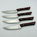 Pre-Owned Microtech Steak 4 Piece Set Merlot G-10 Handle w/ Stonewash M390MK 3600-10SETMR