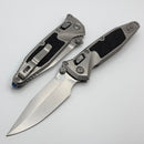 Marfione Select Microtech Socom Ram-Lok Titanium Textured Inlaid Handles w/ Blue Accents & Spear Point Stonewash M390MK 160RL-10SMS3
