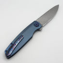 Holt Bladeworks Outlaw w/ Titanium Feather Burnished Handles & Damasteel Grosserosen 169