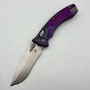 Microtech Amphibian Mini RAM LOK Stonewash Titanium Galactic Purple Frag & Stonewash M390MK w/ Blue Accents 137MRL-10FRMS16