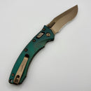 Microtech Amphibian Mini RAM LOK Antique Green Titanium Fluted & Serrated Bronze M390MK w/ Bronze Accents 137MRL-14FLMS1