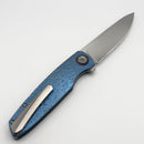 Holt Bladeworks Outlaw w/Titanium Blizzard Burnished Handles & Bohler M390, Stonewashed 1.0 155