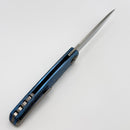 Holt Bladeworks Outlaw w/Titanium Blizzard Burnished Handles & Bohler M390, Stonewashed 1.0 155